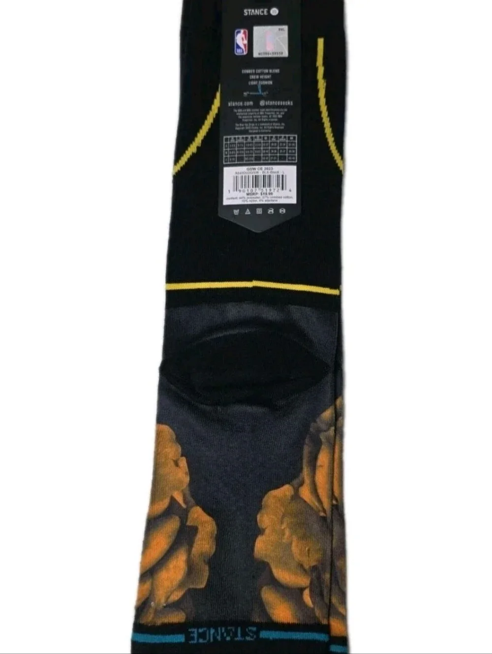 NWT Stance NBA Golden State Warriors GSW CE Socks 2023 Men's 9-13/Women's 11-14